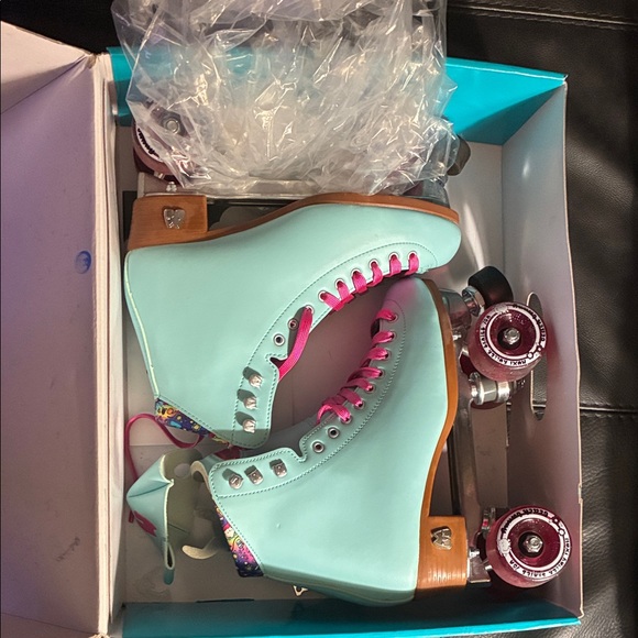 Moxi Women's Athletic Shoes - Pink and Blue - Picture 2 of 2